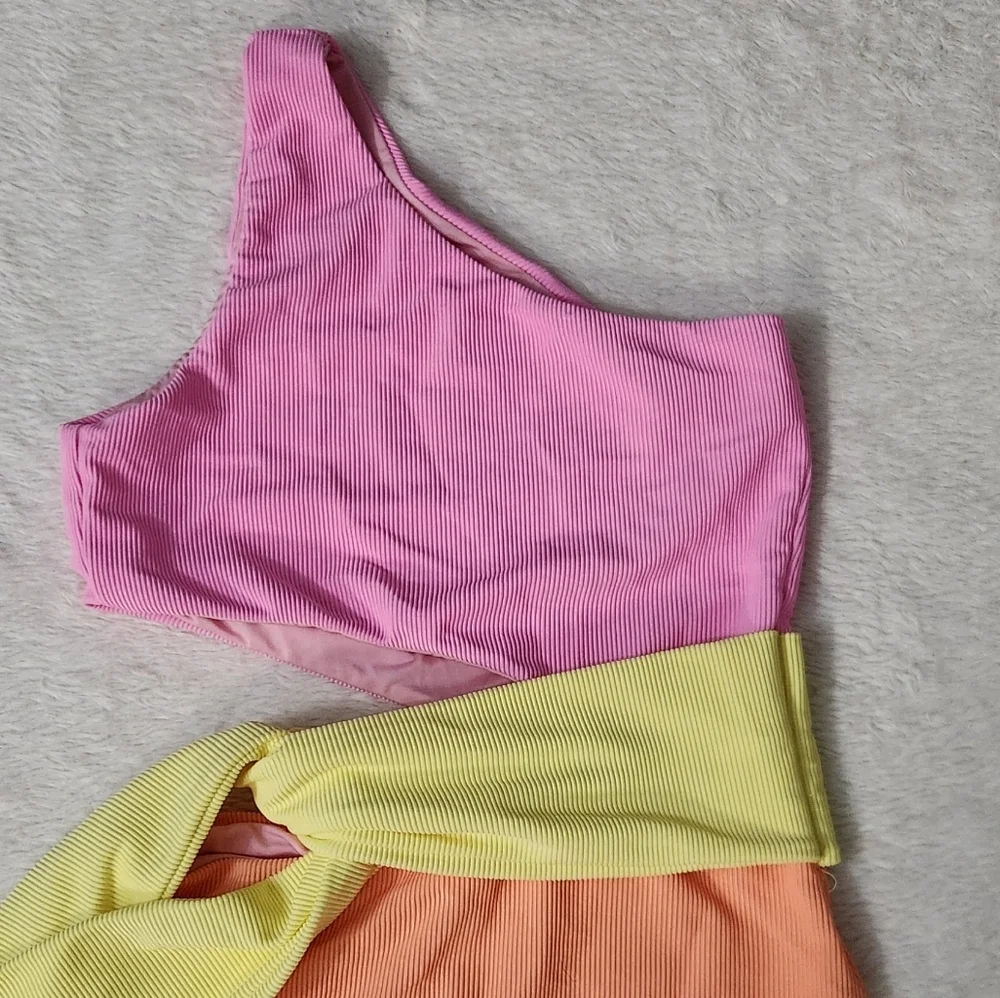 New!Beach Riot Carlie Fruity Colorblock One Piece Swimsuit - Picture 10 of 13